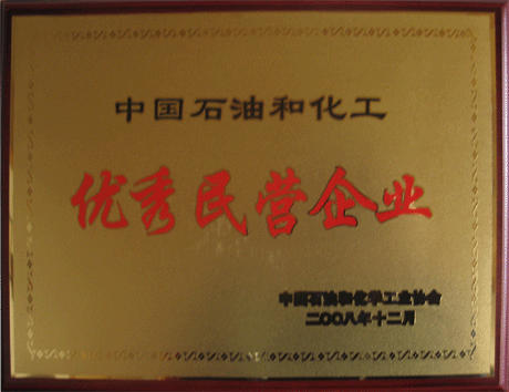 2008年12月公司被中國石油和化學(xué)工業(yè)協(xié)會評為“中國石油和化工優(yōu)秀民營企業(yè)”稱號